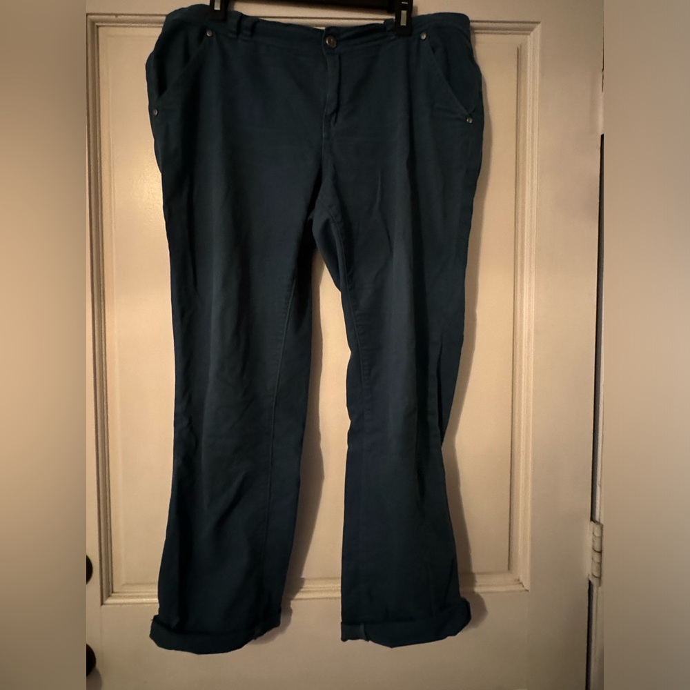 Peacock Greenish (ish?) Chino Pants
